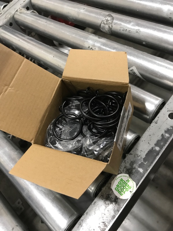 Photo 2 of 50 PCS Black Curtain Rings with Eyelet Apply?1.5-Inch Inner Diameter Eyelets drapery rings for Curtains and Rods.