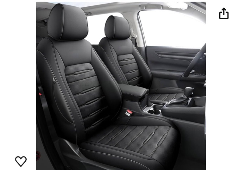 Photo 1 of Custom Fit Full Coverage Seat Covers for Honda CRV 2015 2016 LX/EX/EX-L/Touring - Tailored Design, Premium Leather, All-Around Protection - Black