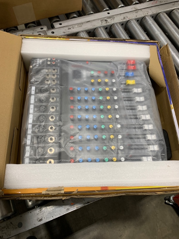 Photo 2 of 8 Channel Audio Mixer Professional DJ Mixer Sound Board Reverb Delay Effect USB Audio Interface 48V Phantom Power Bluetooth DJ Studio Streaming for Recording Podcasting