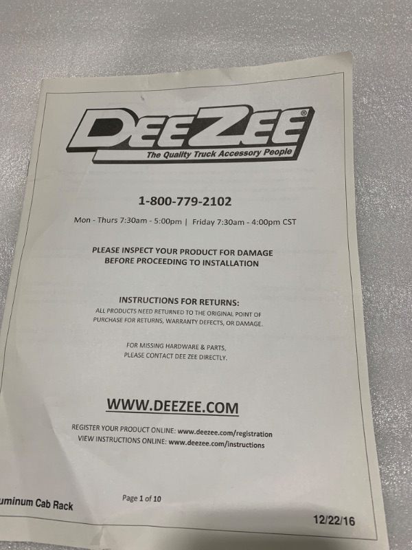 Photo 1 of Dee Zee DZ95050RTB Texture Black Aluminum Mesh Cab Rack