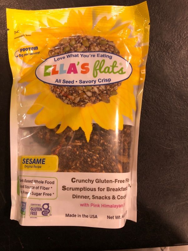 Photo 2 of Ella's Flats Sesame Crisp, 6.5 OZ (EXP APR 25)