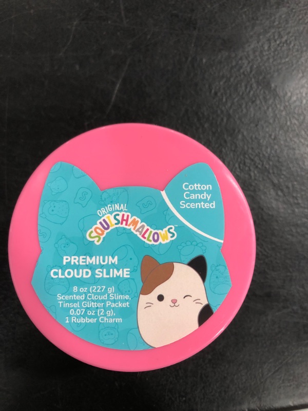 Photo 2 of Original Squishmallows Lola The Unicorn Premium Scented Slime, Cotton Candy Scented, 8 oz. Fluffy Slime, 2 Fun Slime Add Ins, Pre-Made Slime for Kids, Great 6 Year Old Toys, Super Soft Slime Toy