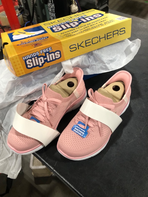 Photo 1 of Skechers Women's Hands Free Slip-INS Summits Sneaker, Rose=ROS, 7.5 Wide