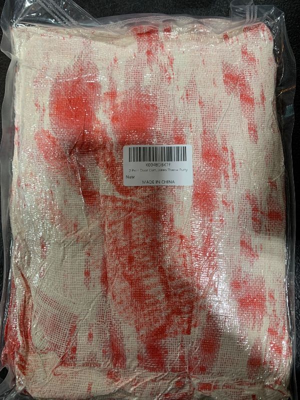 Photo 2 of 2 Pack Halloween Door Curtain Decoration with Bloody Hand Prints, 40"x 65" Bloody Doorway Curtain Creepy Cloth, Haunted House Horror Decoration for Halloween Theme Party