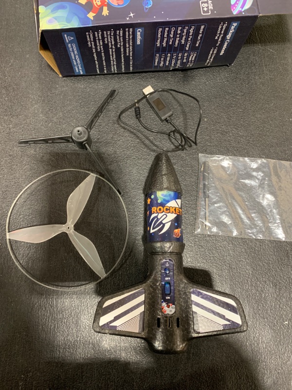 Photo 1 of Rocket Launcher for Kids, Self Launching Motorized Air Rocket Toy, Outdoor Toys for Ages 8-12, Model Rockets with Parachute Safely Land, Spaceship Launch up to 200 ft Birthday Gifts for Boys
