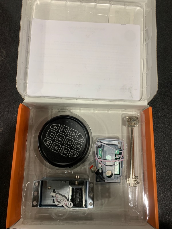 Photo 1 of Safe Replacement Lock, Solenoid Lock 2 Override Keys, Electronic Black keypad Safe Lock for Safe Box, and Circuit Board Lock