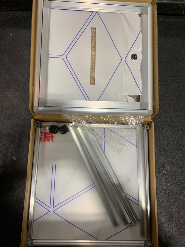 Photo 1 of Lineshading Acrylic Donation Box Reinforcement Large Ballot Box with Slot Raffle Box Suggestion Box with Lock Cash Storage Container for Fundraising Voting Charity Contest Tip (Clear,12 x 12 x 12 In)