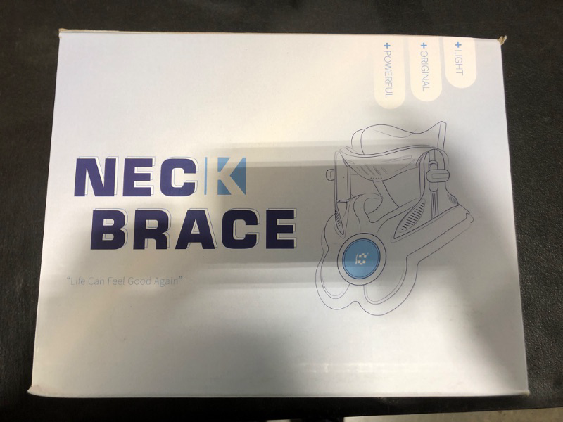 Photo 1 of Cervical Neck Traction Device, Adjustable Air Pump Neck Stretcher with 3 Power Traction and 8 Airbag Support, Neck Traction at Home, Neck Decompression Device for Neck Pain Relief