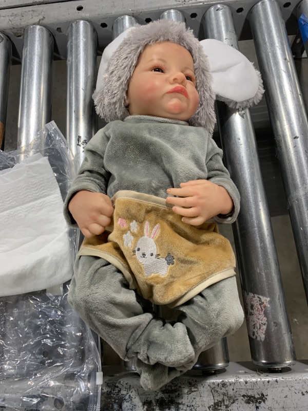 Photo 1 of BABESIDE Eyes Open Reborn Baby Doll - 18-Inch Realistic Newborn Baby Doll Full Body Vinyl Reborn Baby Boy Poseable Real Life Baby Dolls with Gift Box and Feeding Kit for Ages 3+