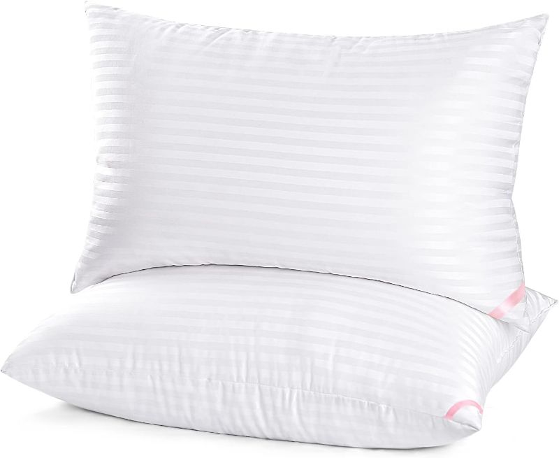 Photo 1 of  Bed Pillows for Sleeping 2 Pack Queen Size?Pillows for Side and Back Sleepers,Super Soft Down Alternative Microfiber Filled Pillows