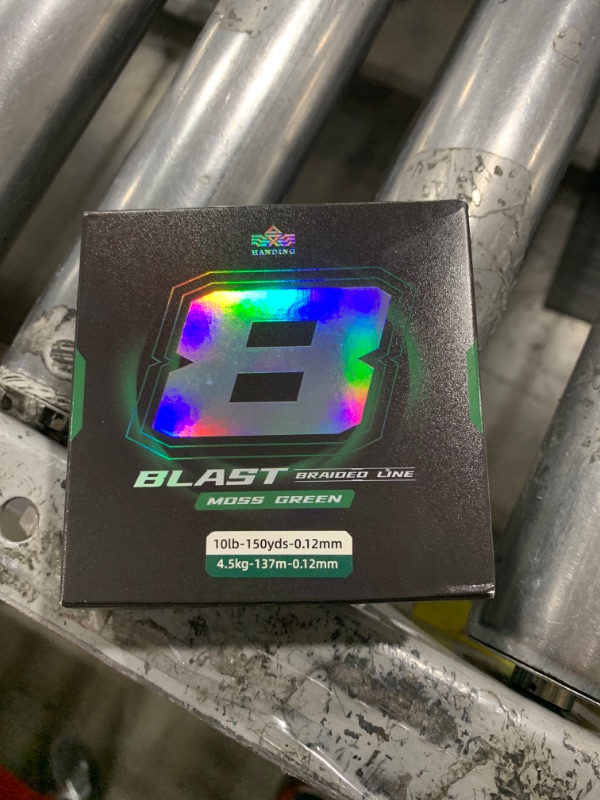 Photo 1 of HANDING Blast Braided Fishing Line - BFS Fishing Line - Water and Abrasion Resistant - No Stretch - Colored Fishing Line Braid for Extra Visibility (Pre-Wet Before Knot Tightening)