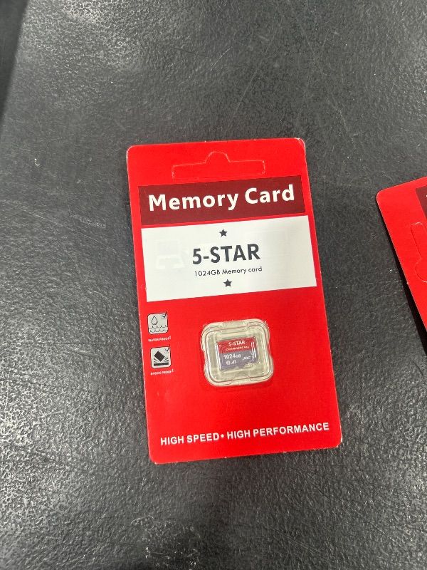 Photo 1 of 5-Star 1TB Micro SD High Speed Memory Card for Car Navigation,Smartphone,Portable Gaming Devices,Camera and Drone