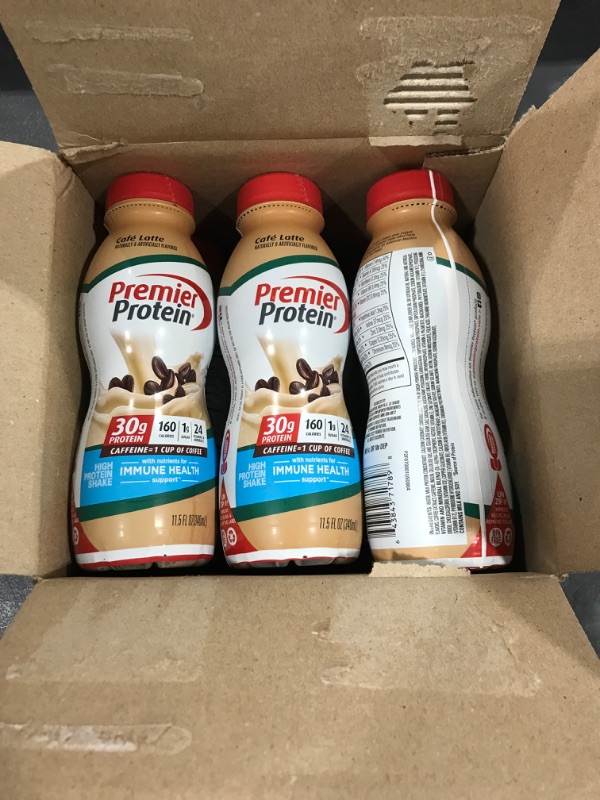 Photo 2 of 12 pack of - Premier Protein Shake, Café Latte, 30g Protein, 1g Sugar, 24 Vitamins & Minerals, Nutrients to Support Immune Health, 11.5 fl oz