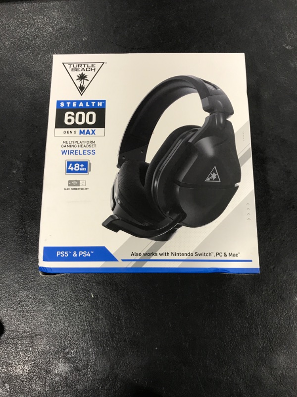Photo 1 of Turtle Beach Stealth 600 Gen 2 MAX Wireless Amplified Multiplatform Gaming Headset for PS5, PS4, Nintendo Switch, PC & Mac with 48+ Hour Battery, Lag-free Wireless, & 50mm Speakers – Black