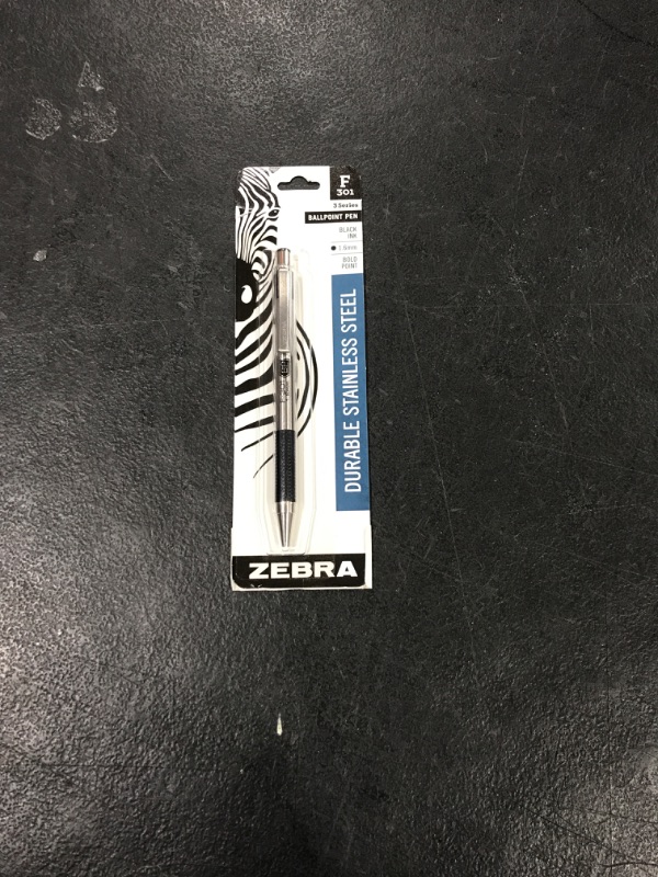 Photo 1 of Zebra F-301 Ballpoint Stainless Steel Retractable Pen
