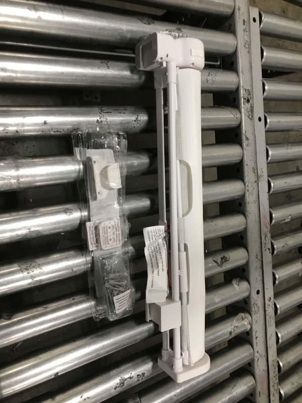 Photo 1 of 20 Inches Tall Retractable Dog Gate to Step Over, Short Pet Gate for Doorways, Extends up to 55" Wide, Step Over Puppy Gates for The House Mesh Doggie Gates Small Dog Gate Indoor Outdoor (White)