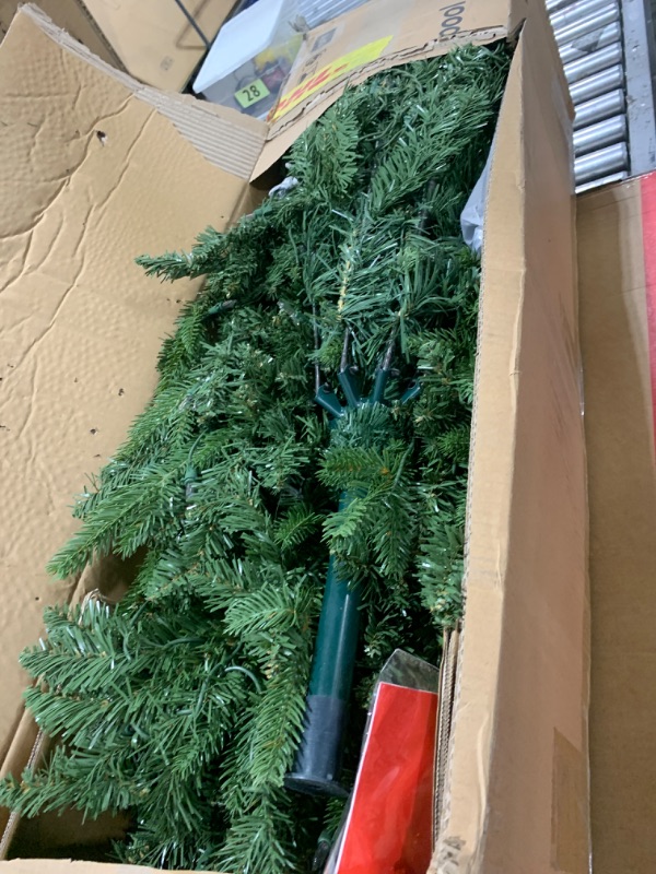 Photo 1 of Treepool 6FT Pre-Lit Artificial Christmas Tree with 1458 PE&PVC Mixed Branch Tips, 400 Warm White Lights, Hinged Premium Spruce Fake Xmas Trees, Green, Foldable Base