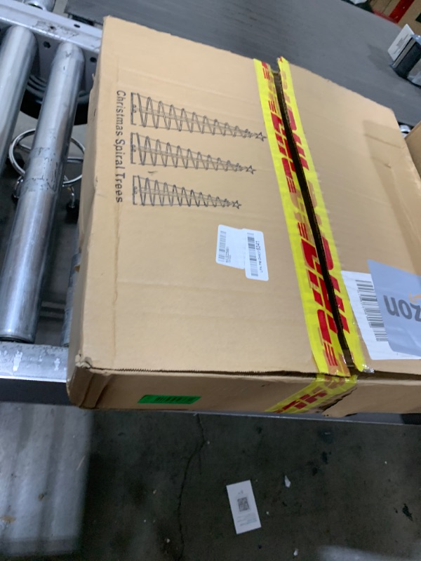 Photo 1 of Set of 3 Christmas Decoration Outdoor Spiral Tree, 3/4/5 FT 240 LED Xmas Collapsible Tree Lighted 3D Tree Lights Holiday Display Decorative for Indoor Outdoor Xmas Patio Wedding Decor