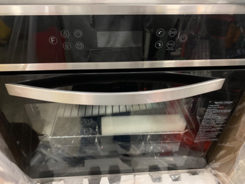 Photo 1 of AMZCHEF Single Wall Oven 24" Built-in Electric Ovens with 11 Functions, 8 Automatic Recipes, 2800W, 240V, 2.5Cu.f Convection Wall Oven in Stainless Steel, Touch Control, Timer, Safety Lock,Upgraded