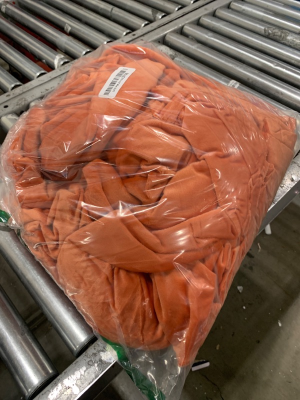 Photo 1 of SE SOFTEXLY Velvet Burnt Orange Duvet Cover King Size, Soft Flannel Duvet Cover with Zipper Solid Breathable Silky Velour Comforter Cover, Cozy Winter Duvet Cover Set with 2 Pillowcases, 90" x 104"