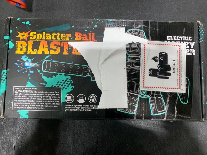 Photo 2 of 2 Pack Gel Splatter Blasters, Full Auto Electric Splatter Ball Toy, 10 Rounds Per Seconds, 50000+, 600 Hopper, 3 Rechargeable Batteries, Outdoor Activities Team Game Toy for Age 12+ Year Up