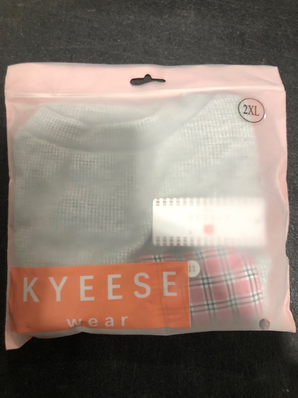 Photo 2 of KYEESE Waffle Dog Shirts Soft Stretchy Dog T-Shirts Lightweight Dog Tank Top Sleeveless Dog Vest Breathable with Pocket Decorations and Plaid Patchwork