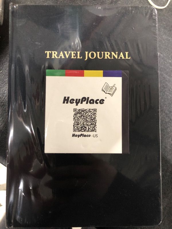 Photo 2 of HEYPLACE Travel Journal, A5 Travelers Notebook, Lined Journal notebook for Travelers Plan(Black, 224pages)