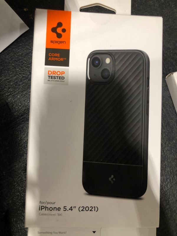 Photo 2 of Spigen Core Armor Designed for iPhone 13 Mini Case (2021) - Matte Black