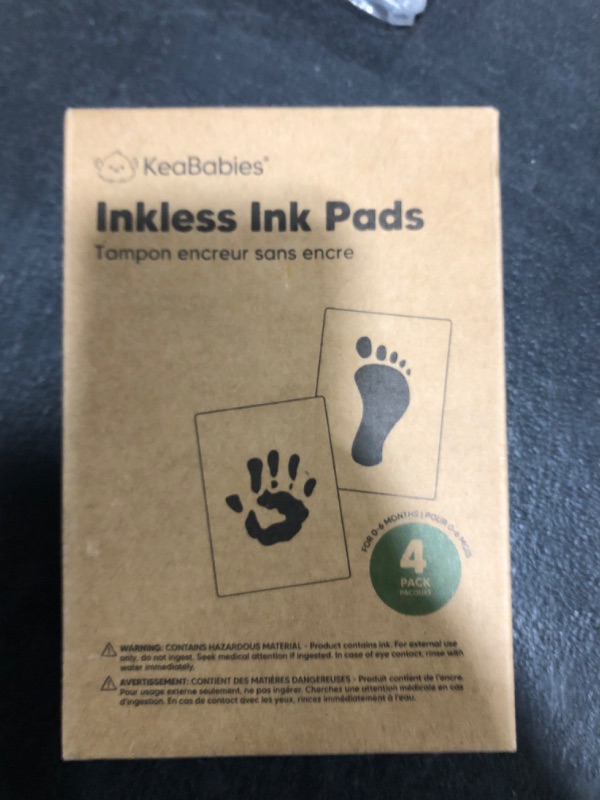 Photo 2 of 4-Pack Inkless Hand and Footprint Kit - Ink Pad for Baby Hand and Footprints - Dog Paw Print Kit