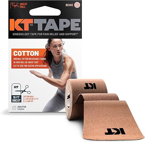 Photo 1 of KT Tape, Original Cotton, Elastic Kinesiology Athletic Tape, 16’ Uncut Roll
