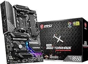 Photo 1 of MSI MAG B550 TOMAHAWK Gaming Motherboard (AMD AM4, DDR4, PCIe 4.0, SATA 6Gb/s, M.2, USB 3.2 Gen 2, HDMI/DP, ATX, AMD Ryzen 5000 Series processors)
