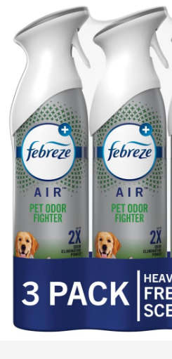 Photo 1 of Febreze Air Freshener Spray, Heavy Duty Pet Odor Fighter for Home, Pet Air Freshener, Pet Friendly, Odor Fighter for Strong Odor, 8.8 Oz (Pack of 2)