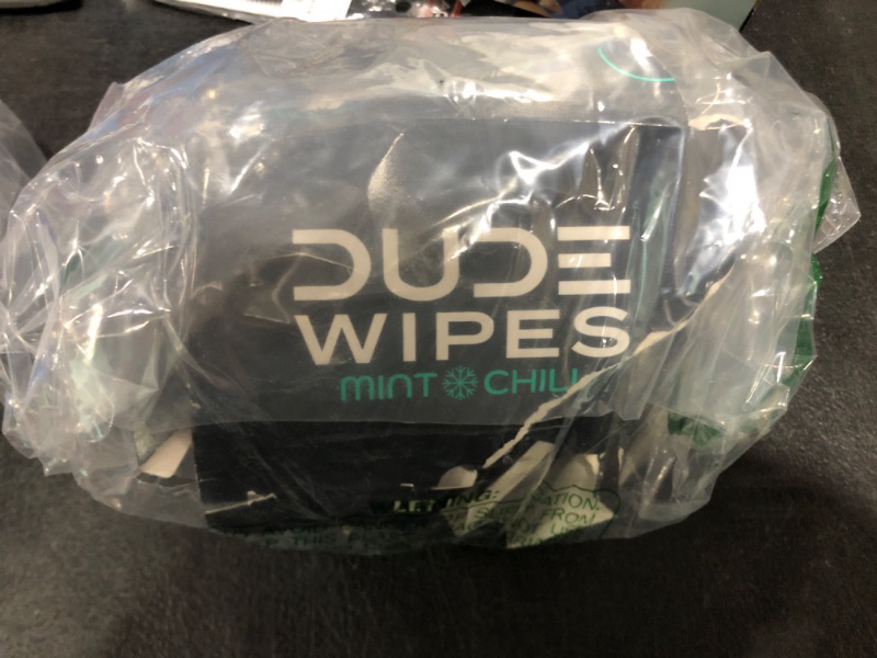 Photo 2 of DUDE Wipes - On-The-Go Flushable Wipes - 1 Pack, 30 Wipes - Mint Chill Extra-Large Individually Wrapped Adult Wet Wipes - Eucalyptus & Tea Tree Oil - Septic and Sewer Safe