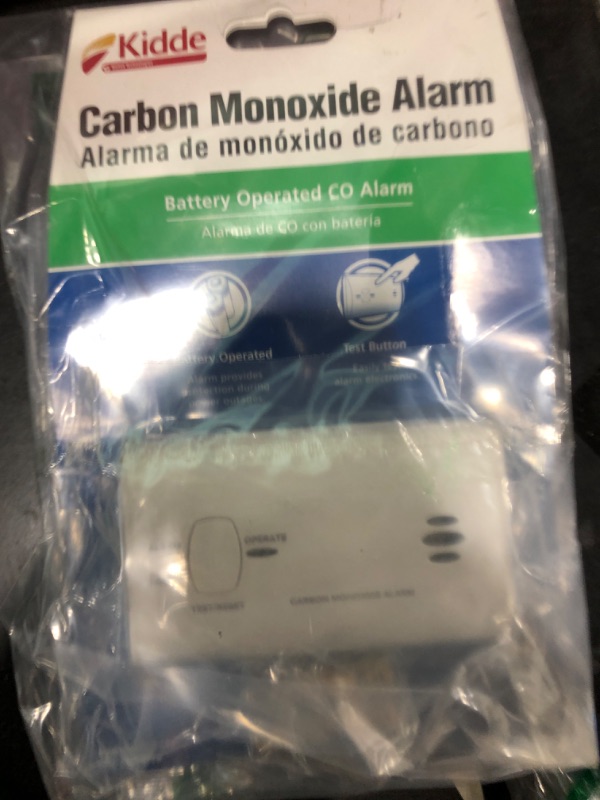 Photo 2 of Kidde Carbon Monoxide Detector, Battery Powered CO Alarm with LEDs, Test-Reset Button, Low Battery Indicator, Portable 1 Pack Detector Alarm