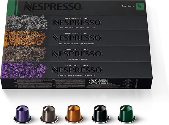 Photo 1 of Nespresso Capsules Original Line, Ispirazione Variety Pack, Medium & Dark Roast Espresso Coffee, 50 Count Coffee Pods
