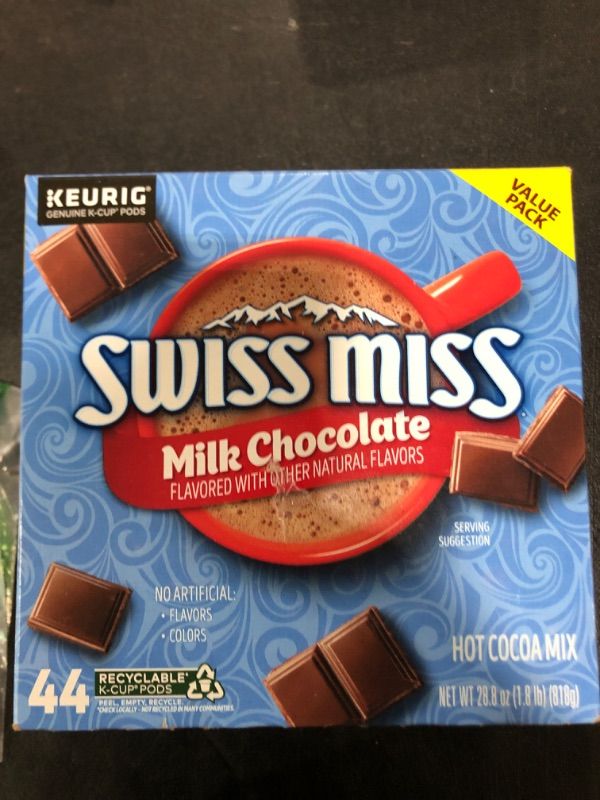 Photo 2 of Swiss Miss Milk Chocolate Hot Cocoa, Single-Serve Keurig K-Cup Pods, Hot Chocolate, 44 Count- EXP 9/2025
