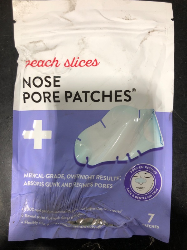 Photo 2 of Peach Slices | Nose Pore Patches | Medical-Grade Hydrocolloid | Targets Pores & Pimples | Absorbs Oil Overnight | Vegan | Cruelty-Free | Facial Skin Care Products | 7 Ct