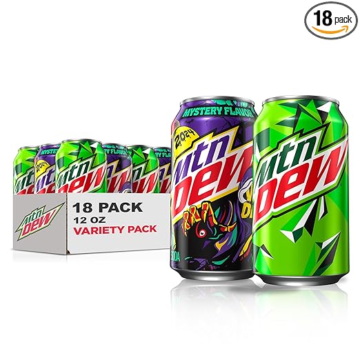 Photo 1 of Mountain Dew Voo Dew Soda Pop, 2 Flavor Variety Pack, 12 Fl Oz (Pack of 18)
