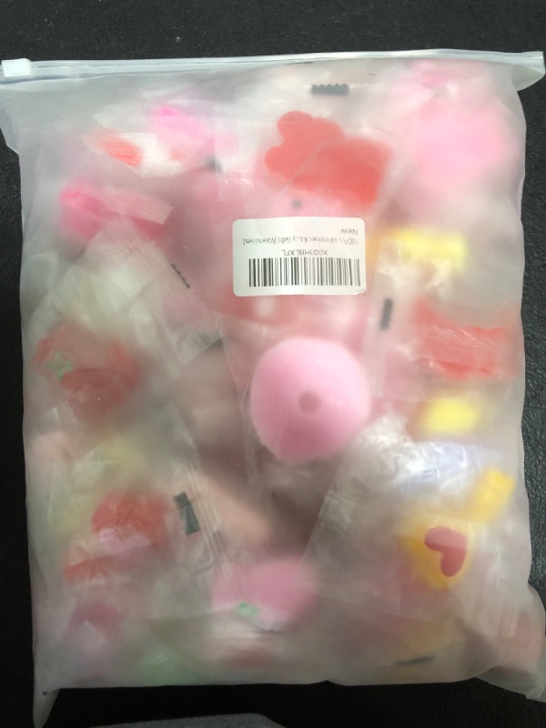 Photo 2 of 100Pcs Valentines Day Gifts Mochi Squishy Toys Mini Cute Squeeze Toys Stress Reliever Packs for Kids Girls Boys Valentine's Day Party Favors Gifts