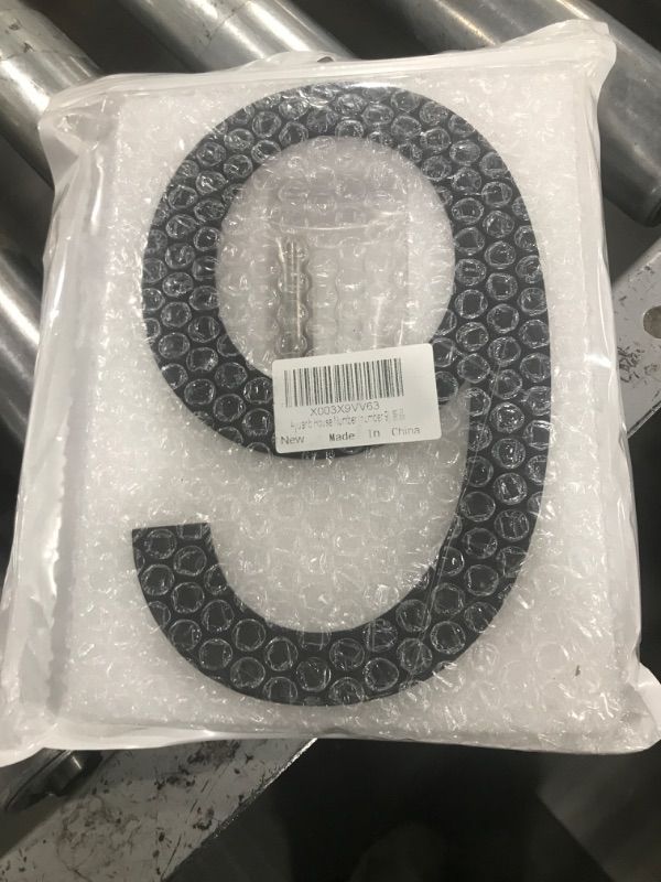 Photo 1 of 6 Inch Stainless Steel Floating House Number, Metal Modern House Numbers, for Outdoor Mailbox Yard Home Wall DoorGarage Gate with Nail Kit, Coated Black, 911 Visibility Signage