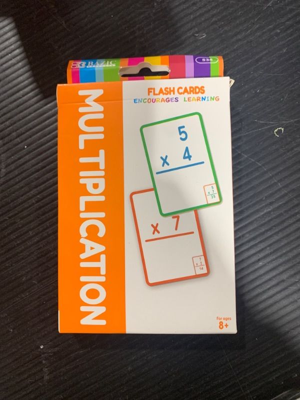 Photo 2 of BAZIC Multiplication Flash Cards (36/Pack)