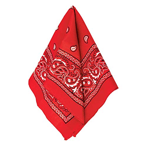 Photo 1 of 2 PACK Amscan Bandana, Party Accessory, Red , 20" x 20" -