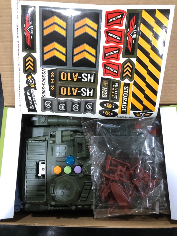 Photo 2 of AMOR PRESENT 45PCS Army Tank Toys Set, Toy Tank with 6PCS Alloy Die-Cast Army Vehicles Toy Tank with Light Sound Missile Launcher Birthday Gift for Boys 3-7 Years