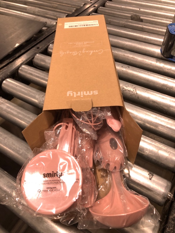 Photo 1 of Silicone Kitchen Utensils Set & Holder: Cooking Utensils Set - Kitchen Essentials for New Home & 1st Apartment- Silicone Spatula Set, Cooking Spoons for Nonstick Cookware (Silicone, Pink)