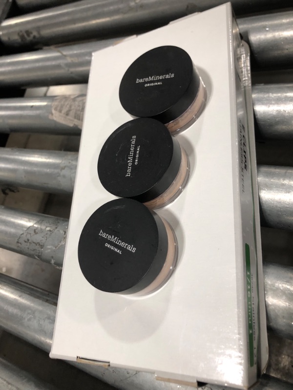 Photo 2 of bareMinerals Original Loose Powder Foundation SPF 15, Lightweight Mineral Loose Powder Foundation Makeup, Buildable Coverage, Talc Free, Vegan Medium Beige 12 0.28 Ounce (Pack of 3)