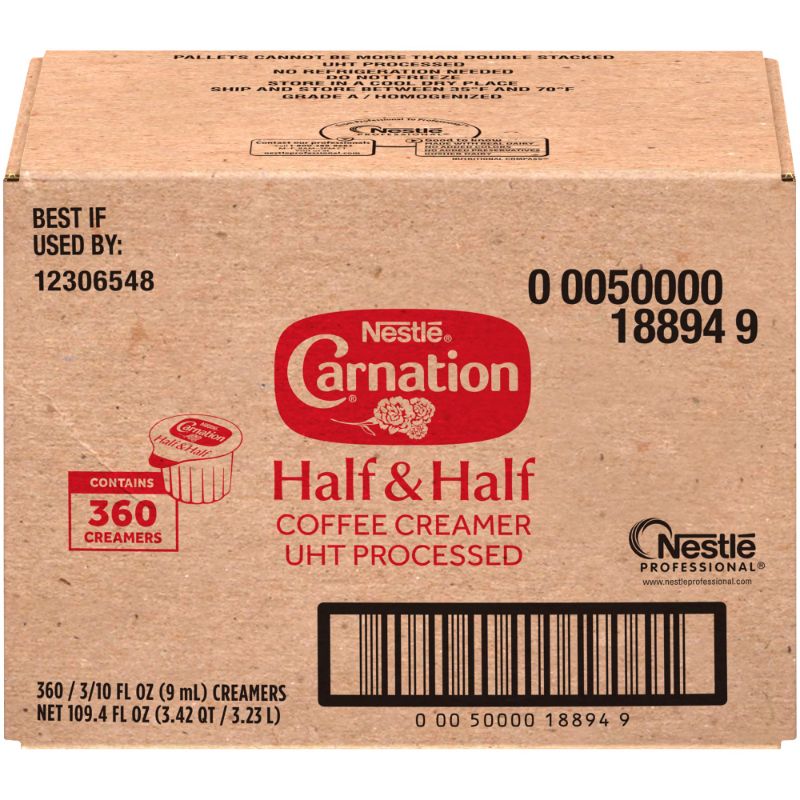 Photo 1 of Nestle Carnation Half and Half Coffee Creamer, Single Coffee Creamer Pods, 360 Ct BEST BY DEC 12 2024
