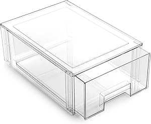 Photo 1 of BINO | Stackable Storage Drawers, Large - Clear | THE CRATE COLLECTION | Storage Bins With Drawers Bathroom Organizers and Storage Organization and Storage Under Sink Organizer Vanity Cabinet Home
