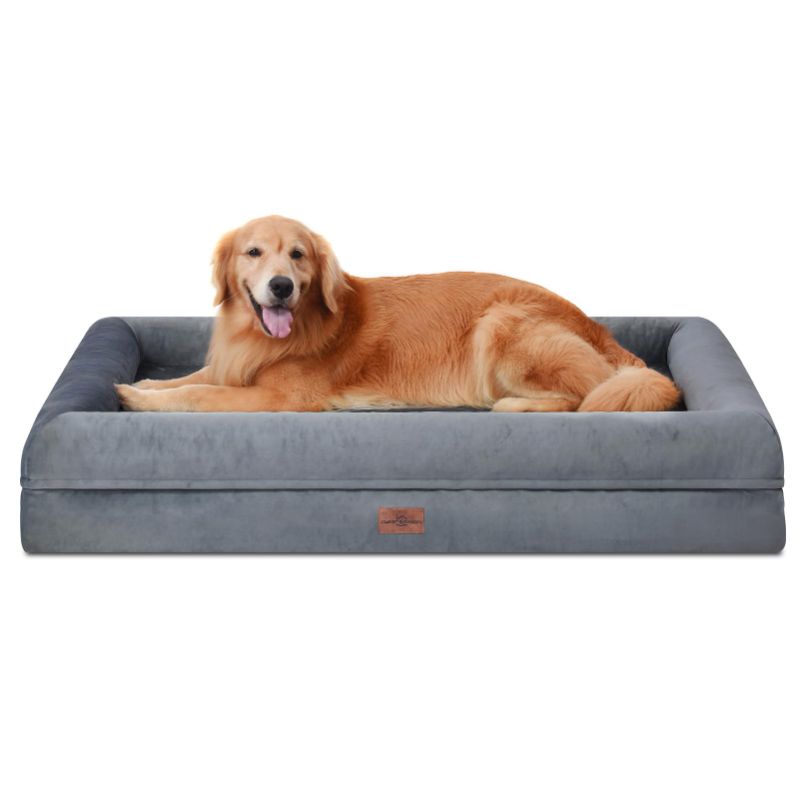 Photo 1 of Comfort Expression Extra Large Dog HYZ01 Bed Orthopedic XL Dog Bed with Waterproof Removable Cover Dog Beds for Extra Large Dogs with Non-Slip Bottom Memory Foam Pet Couch Sofa Grey- 42" x 30"
