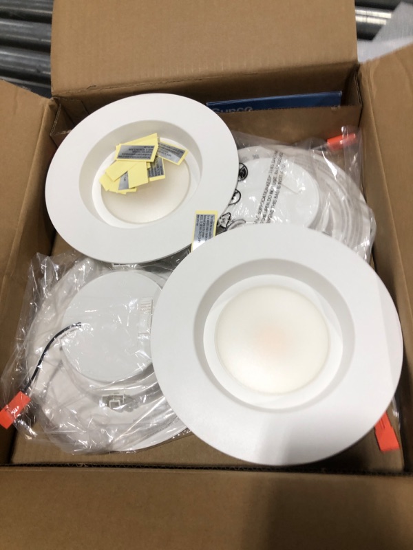 Photo 2 of Sunco 12 Pack 5CCT Retrofit LED Recessed Lighting 6 Inch, 2700K/3000K/3500K/4000K/5000K Selectable, Dimmable Can Lights, Smooth Trim, 13W=75W, 965 LM, Damp Rated - UL Energy Star Listed