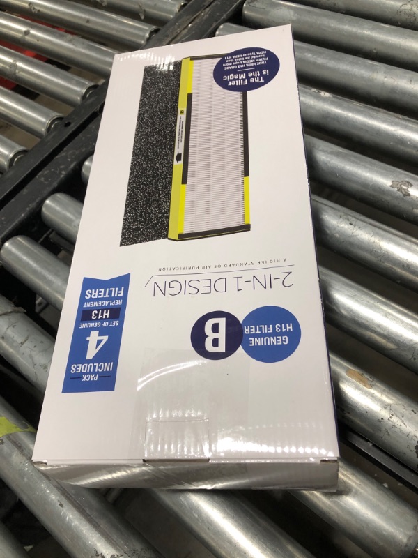 Photo 3 of [ELOWOKE] 4-Pack 4825 HEPA Filter B Compatible with Germ-Guardian Air Purifier Filter Replacement for Model FLT4825 AC4825 AC4300 and more, 4X H13 HEPA Filters and 10X Carbon Pre-Filter